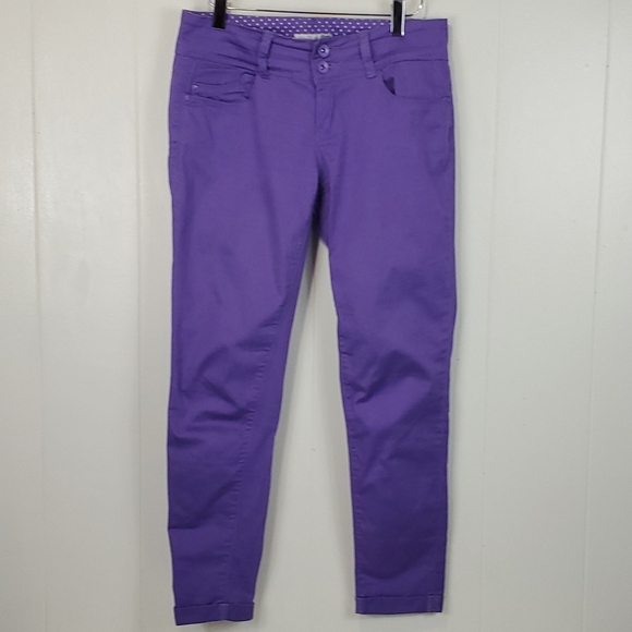 YMI anklet midrise purple pants size 7